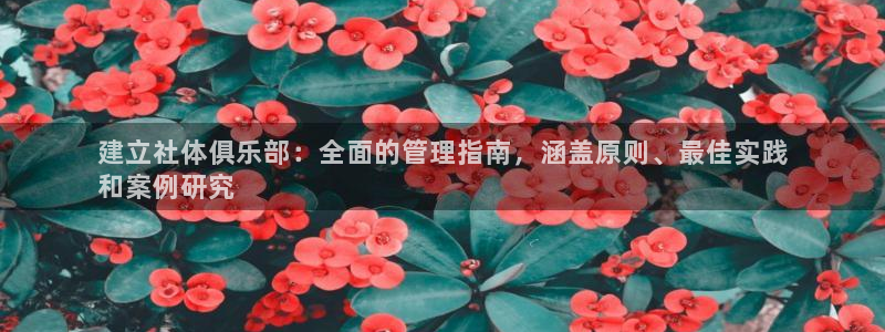 必一体育：建立社体俱