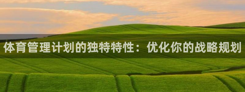 必一运动·(b-sports)官方网站：体育管理计划的独特特