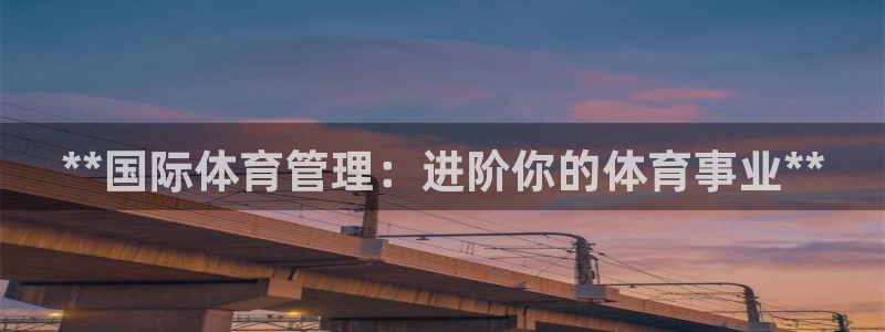 必一体育网页：**国际体育管理：进阶你的体育事业**